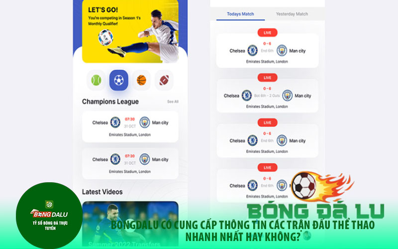 bongdalu1 Bongdalu có cung cấp thông tin các trận đấu thể thao nhanh nhất hay không?