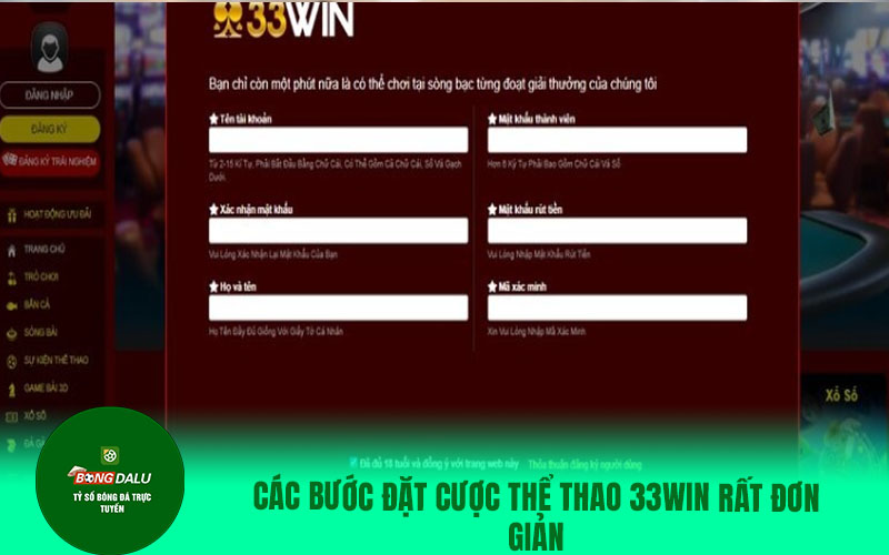 tt2 Các bước đặt cược thể thao 33Win rất đơn giản
