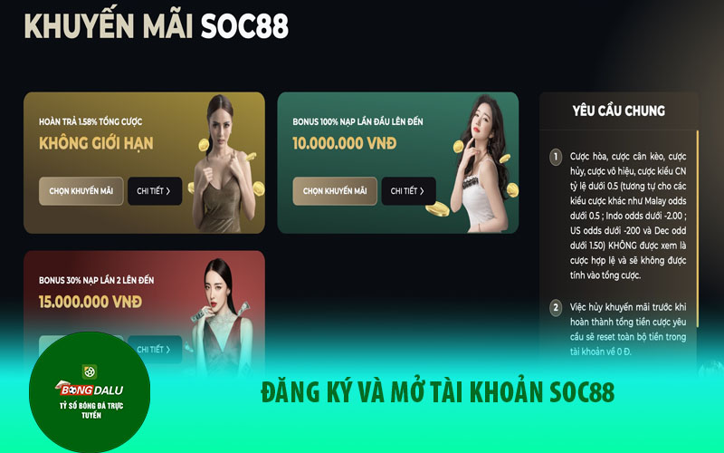 soc882 1 Đăng ký và mở tài khoản Soc88