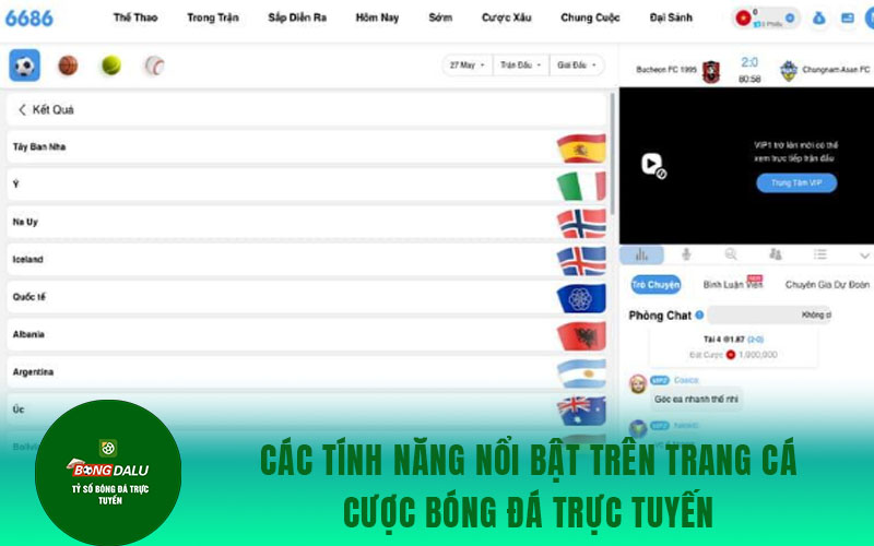 ca cuoc bong da 4 Các tính năng nổi bật trên trang cá cược bóng đá trực tuyến