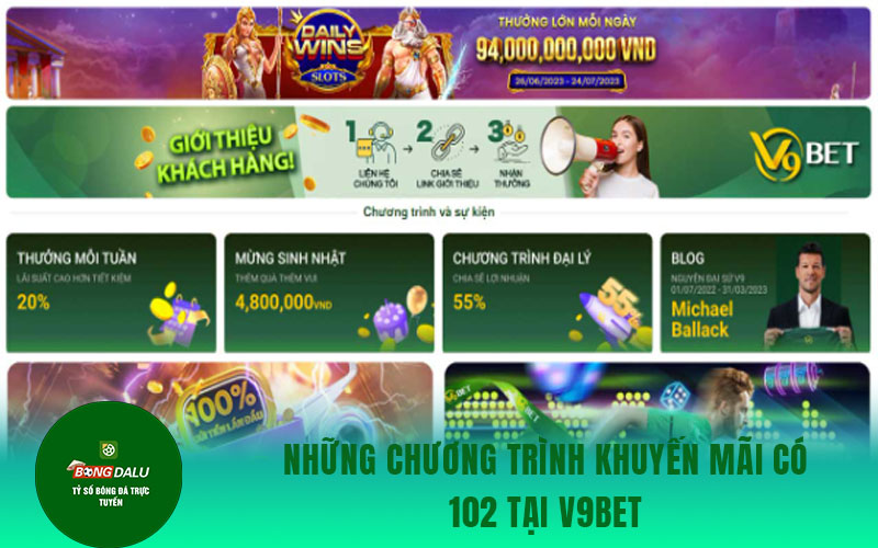 v9bet 2 Những chương trình khuyến mãi có 102 tại V9bet