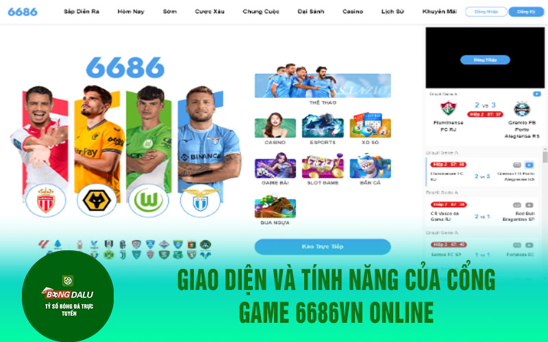 6686vn Giao diện và tính năng của cổng game 6686vn Online
