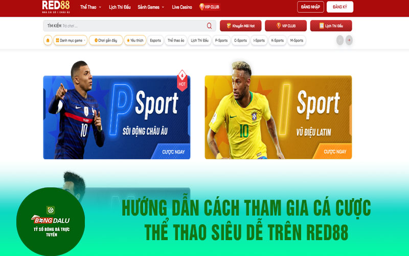 THE THAO RED88 1 Hướng dẫn cách tham gia cá cược thể thao siêu dễ trên Red88