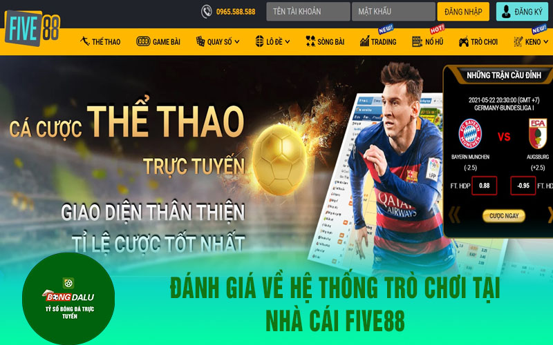 five88 1 Đánh giá về hệ thống trò chơi tại nhà cái Five88