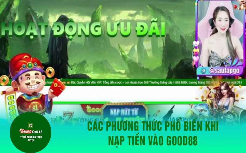 go88 2 Các phương thức phổ biến khi nạp tiền vào Good88