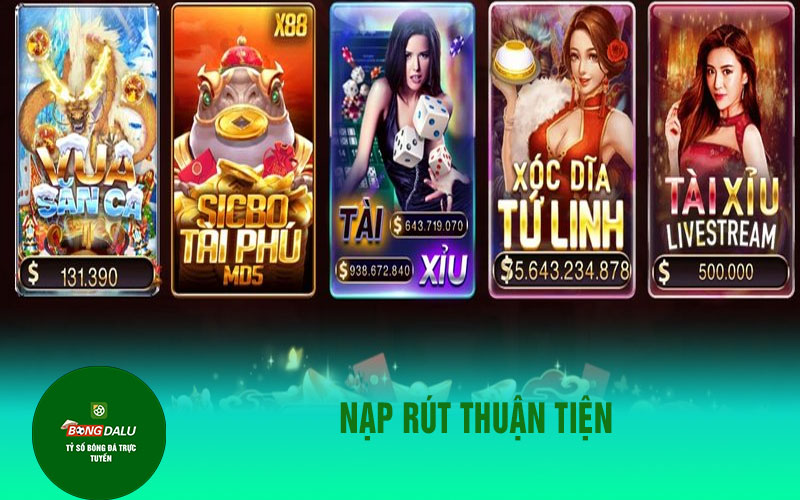 sunwin 2 Nạp rút thuận tiện